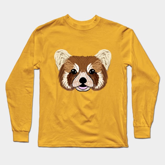 Chengdu Charm: Red Panda Delight Long Sleeve T-Shirt by graciefulspirit